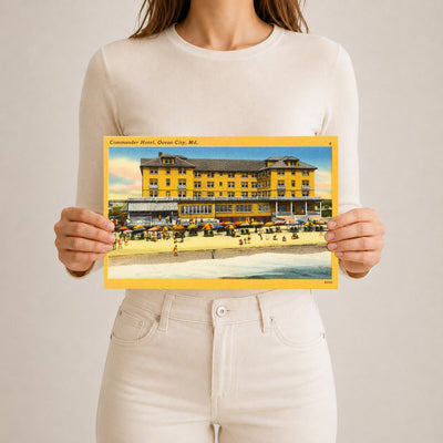 Commander Hotel, Ocean City, MD — Vintage Maryland Postcard