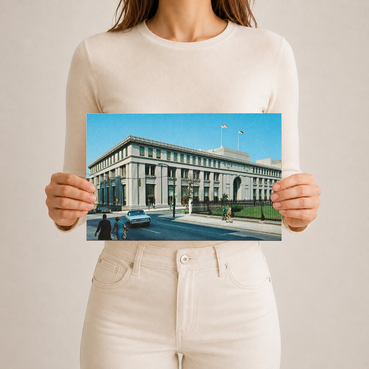 Enoch Pratt Free Library, Baltimore, Maryland — Vintage Maryland Postcard
