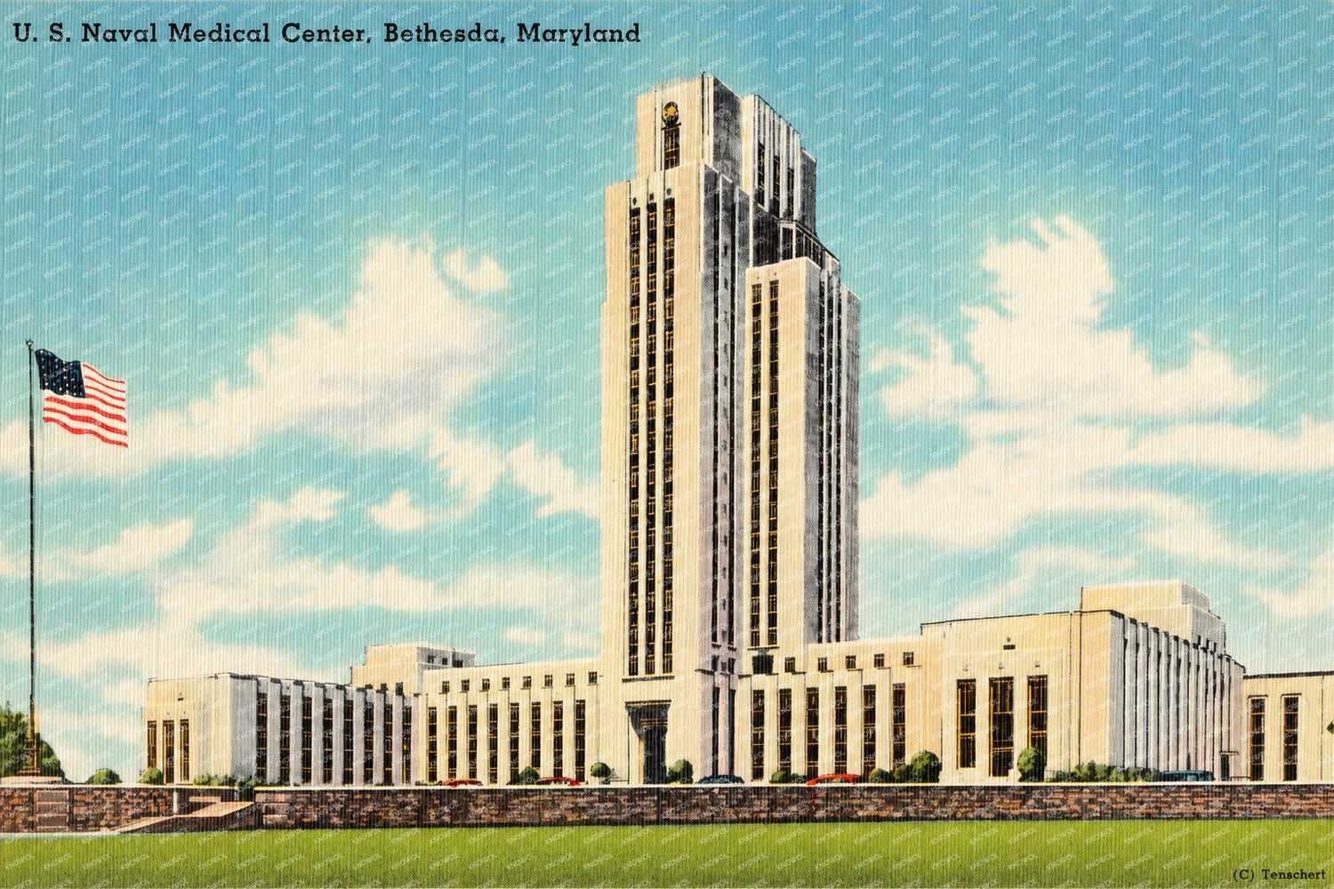 U. S. Naval Medical Center, Bethesda, Maryland — Vintage Maryland Postcard
