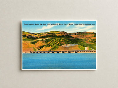 Columbia River, WA: Grand Coulee Dam as seen from Columbia River Lake, Grand Coulee Dam