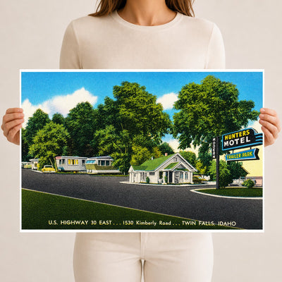 Twin Falls, ID: Hunters Motel, U.S. highway 30 east, 1530 Kimberly Road