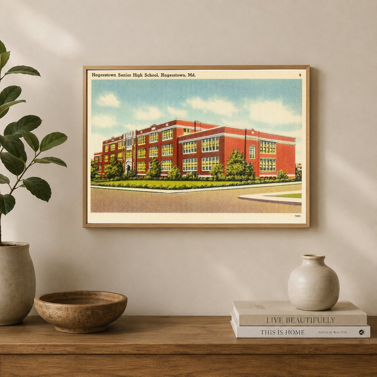 Hagerstown Senior High School, Hagerstown, MD — Vintage Maryland Postcard