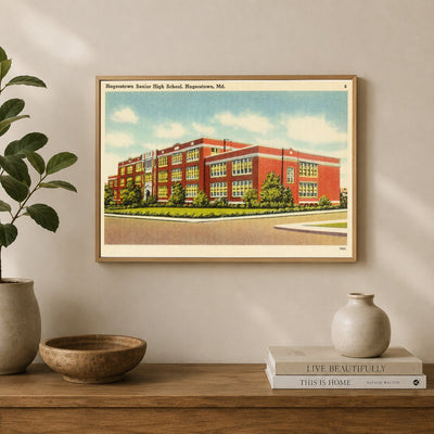 Hagerstown Senior High School, Hagerstown, MD — Vintage Maryland Postcard