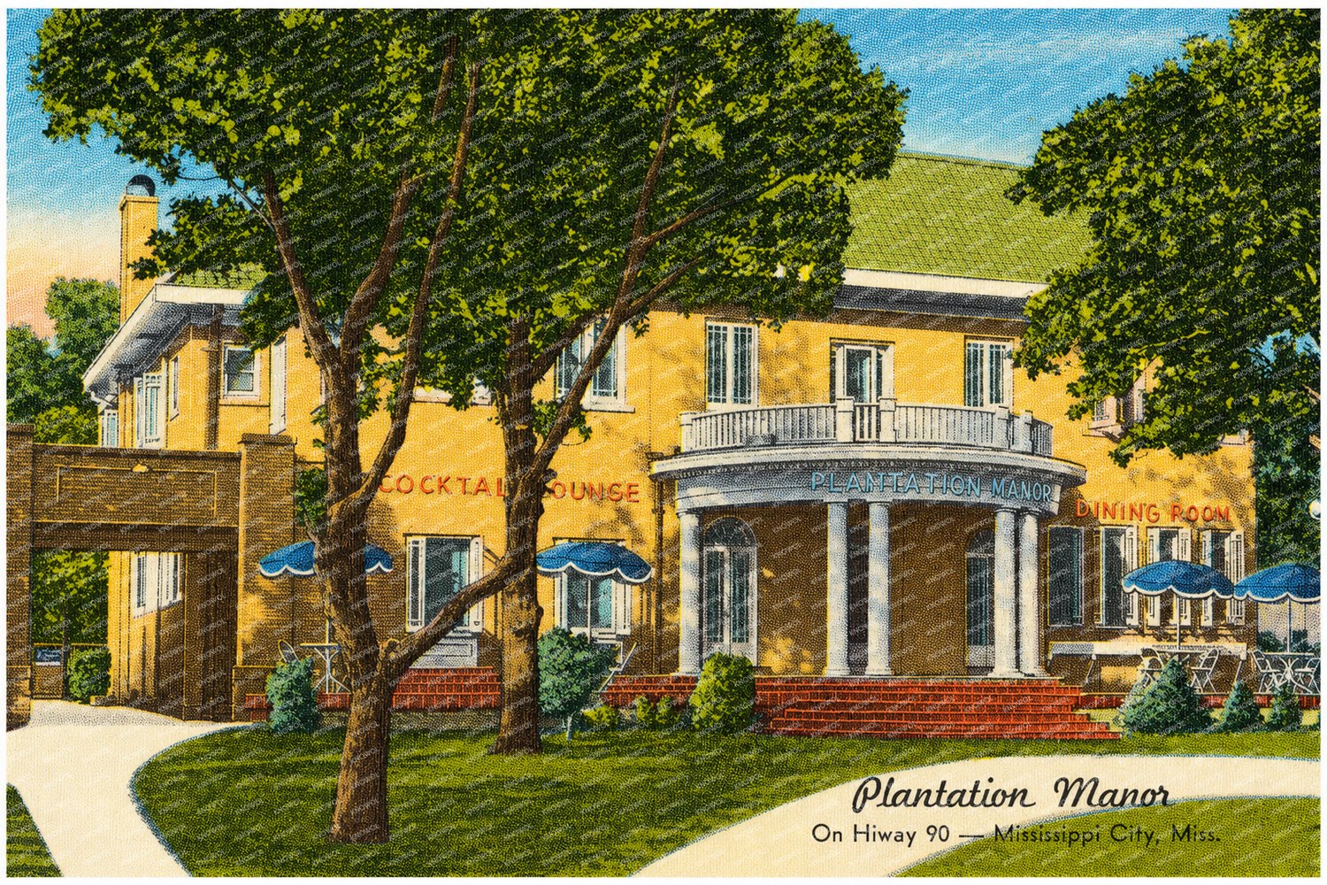 Gulfport, MS: Plantation Manor, on Hiway 90 -- Mississippi City