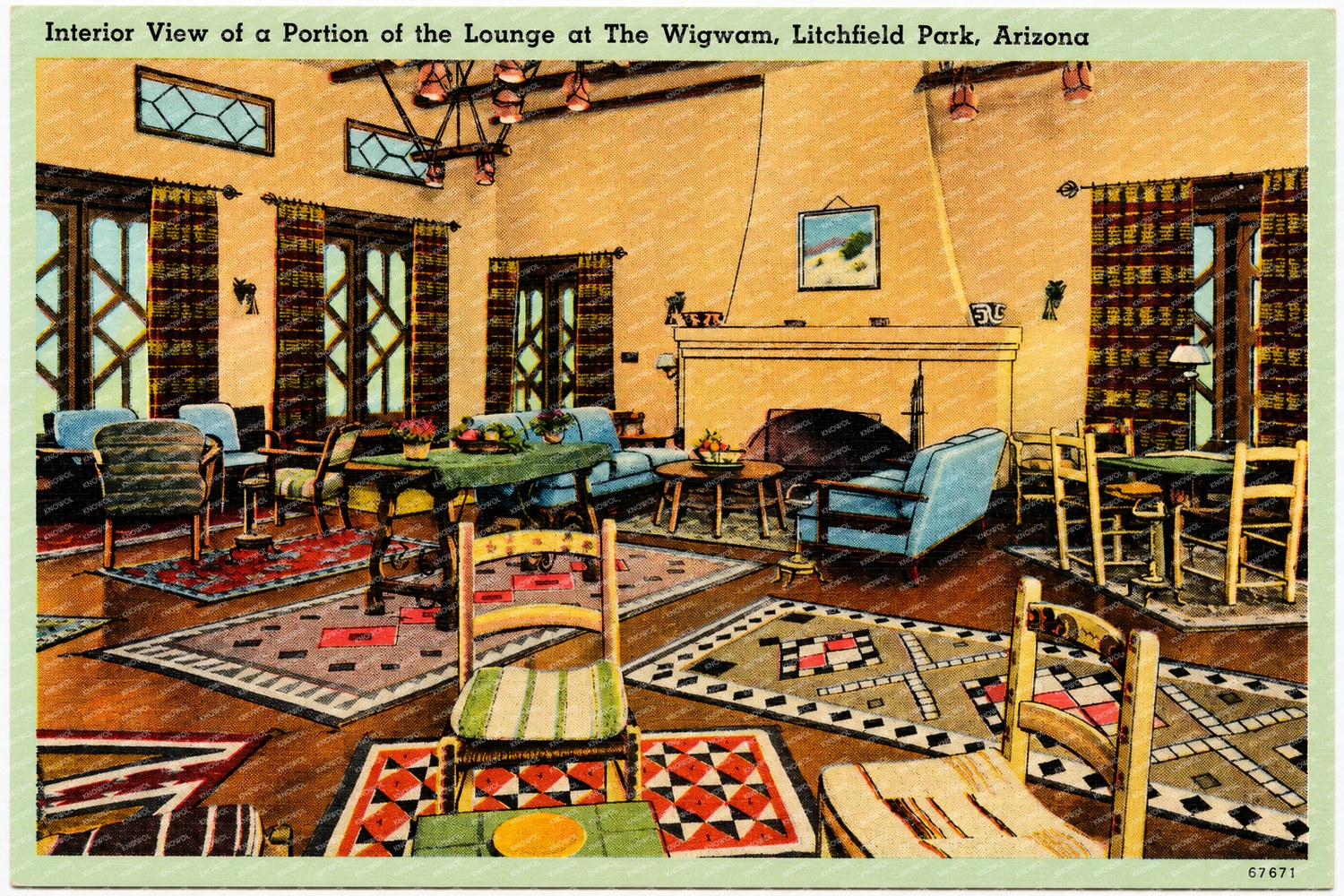 Litchfield Park, AZ: Interior view of a portion of the lounge at The Wigwam