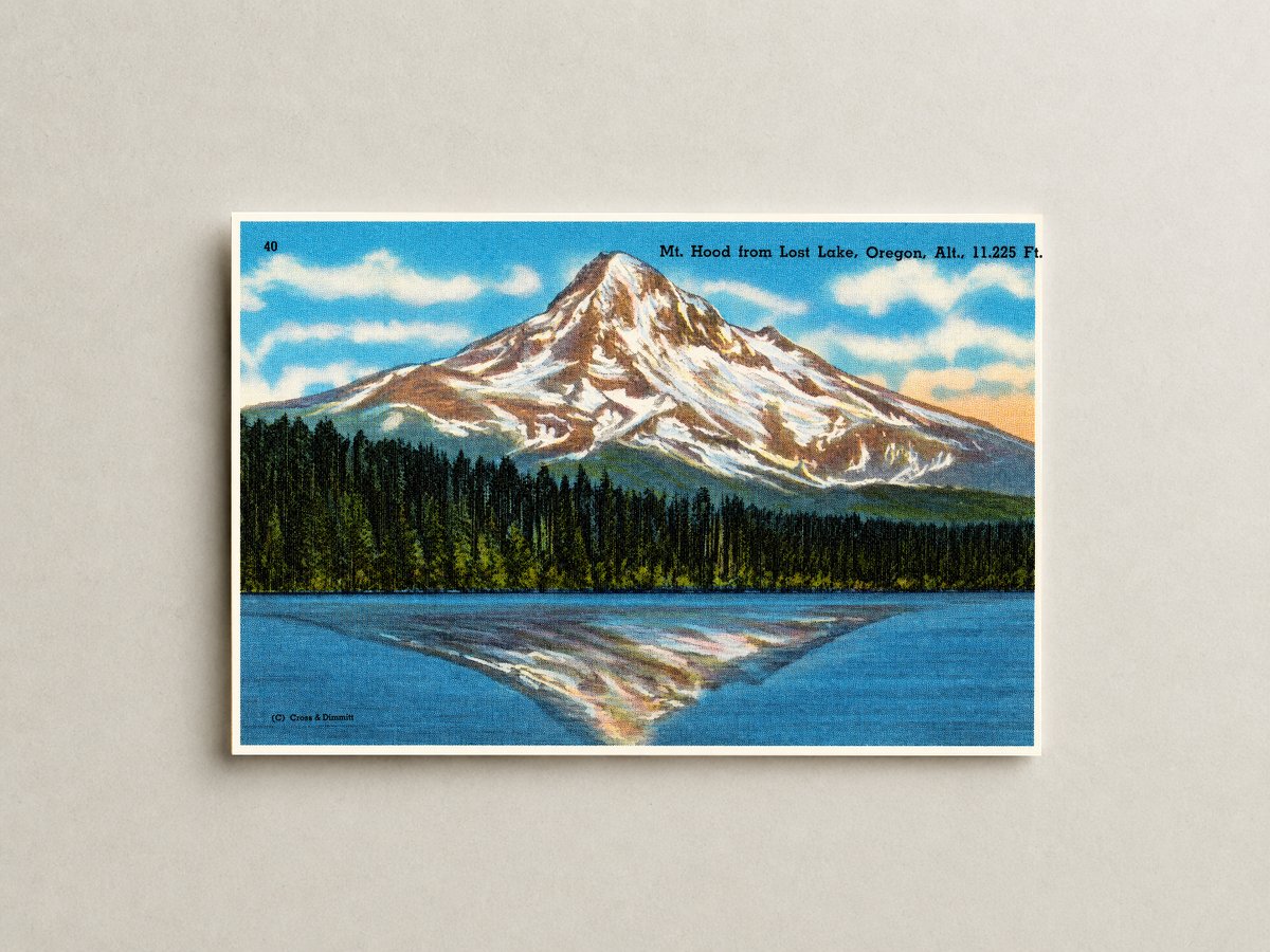 Hood, Mount, OR: Mt. Hood from Lost Lake, Oregon, alt., 11,225 ft.