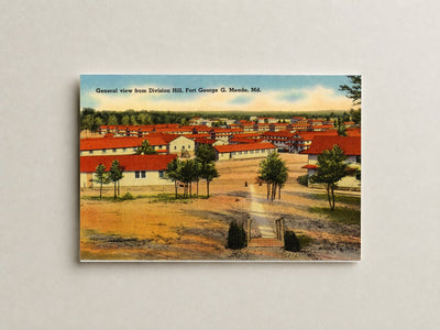 General view from Division Hill, Fort George G. Meade, MD — Vintage Maryland Postcard