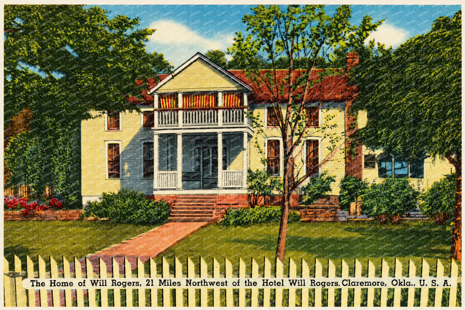 Claremore, OK: The home of Will Rogers, 21 miles northwest of the Hotel Will Rogers, Claremore, Okla., U.S.A.
