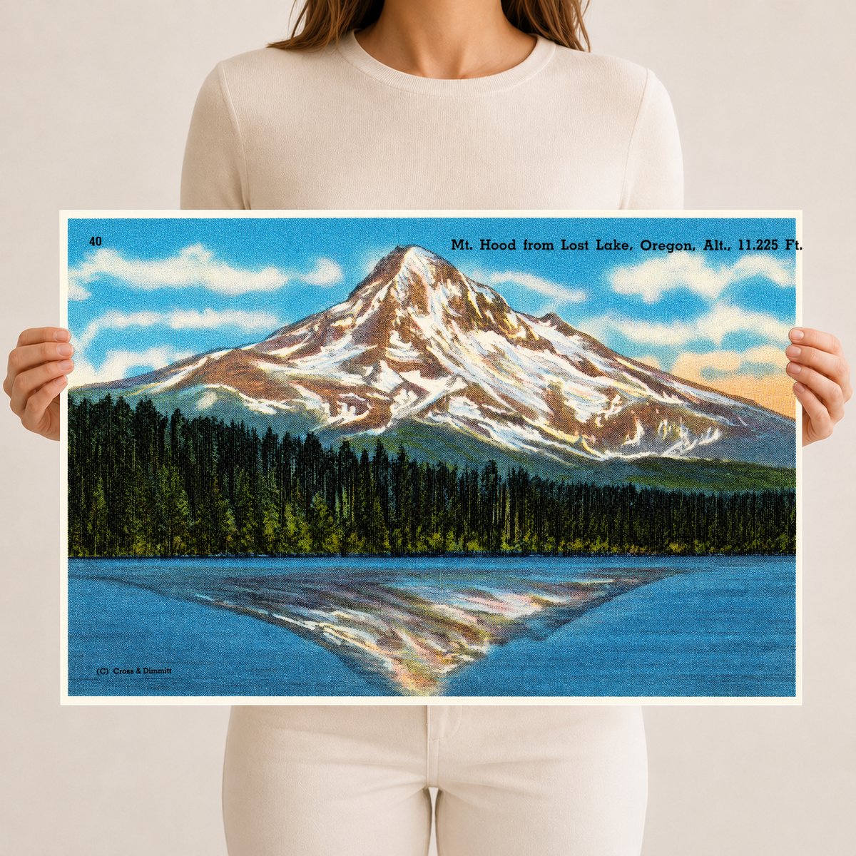 Hood, Mount, OR: Mt. Hood from Lost Lake, Oregon, alt., 11,225 ft.