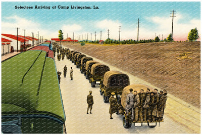 Pineville, LA: Selectees arriving at Camp Livingston
