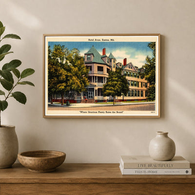 Hotel Avon, Easton, MD, "Where Gracious Plenty Rules the Board" — Vintage Maryland Postcard