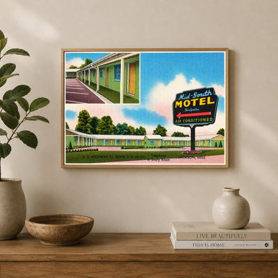 Jackson, MS: Mid-South Motel, U.S. Highways 80 E. & 49 South... telephone in every room... Jackson