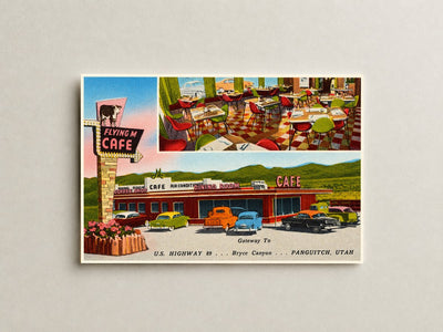 Panguitch, UT: Flying M Café, U.S. Highway 89... Gateway to Bryce Canyon... Panguitch