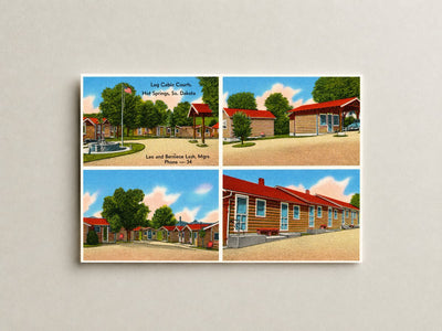 Hot Springs, SD: Log Cabin Courts, Hot Springs, So. Dakota
