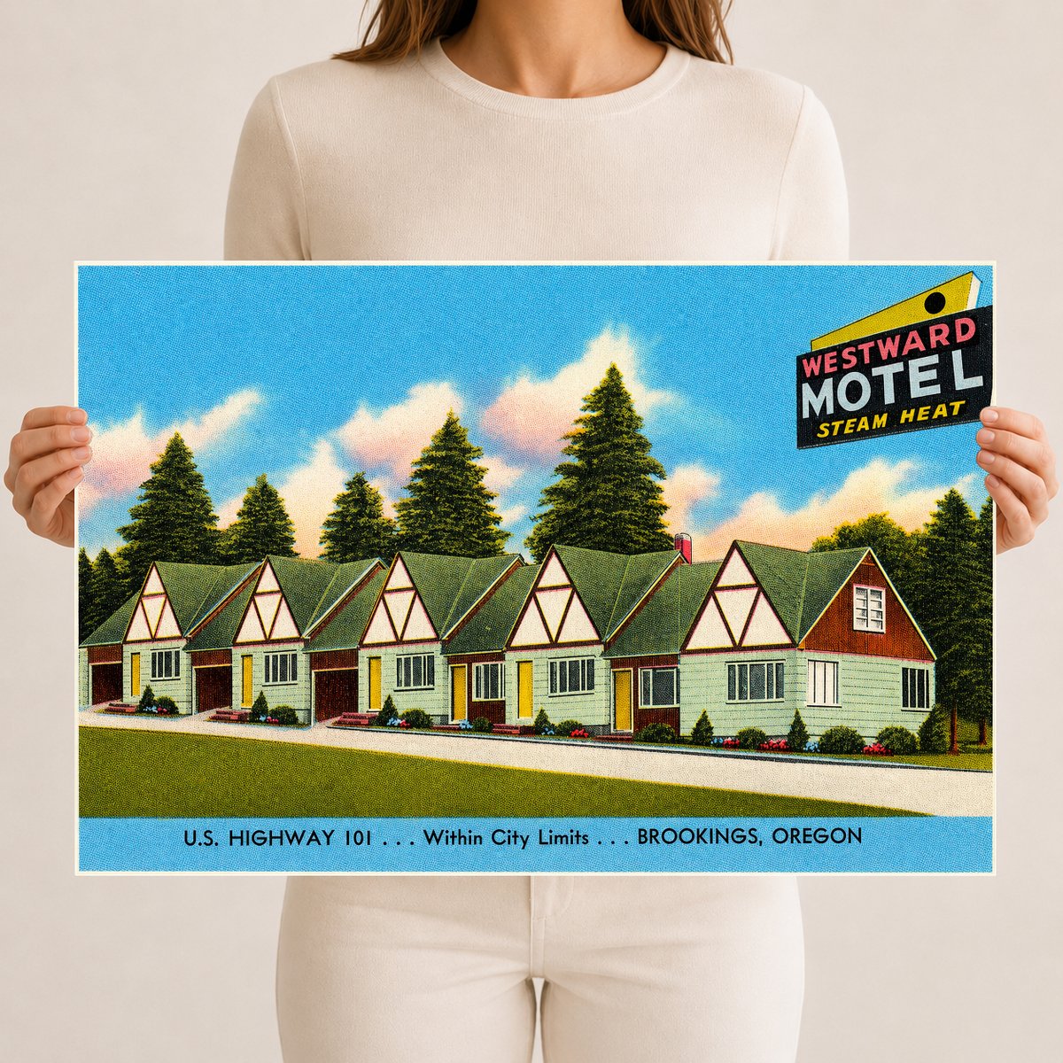 Brookings, OR: Westward Motel, U.S. Highway 101... Within city limits... Brookings