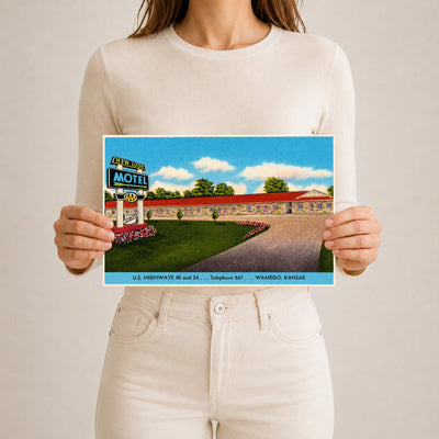 Wamego, KS: New Look Motel, U. S. Highways 40 and 24... Wamego