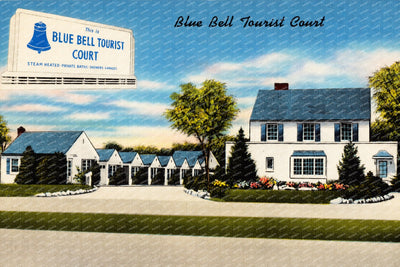 Blue Bell Tourist Court — Vintage Maryland Postcard