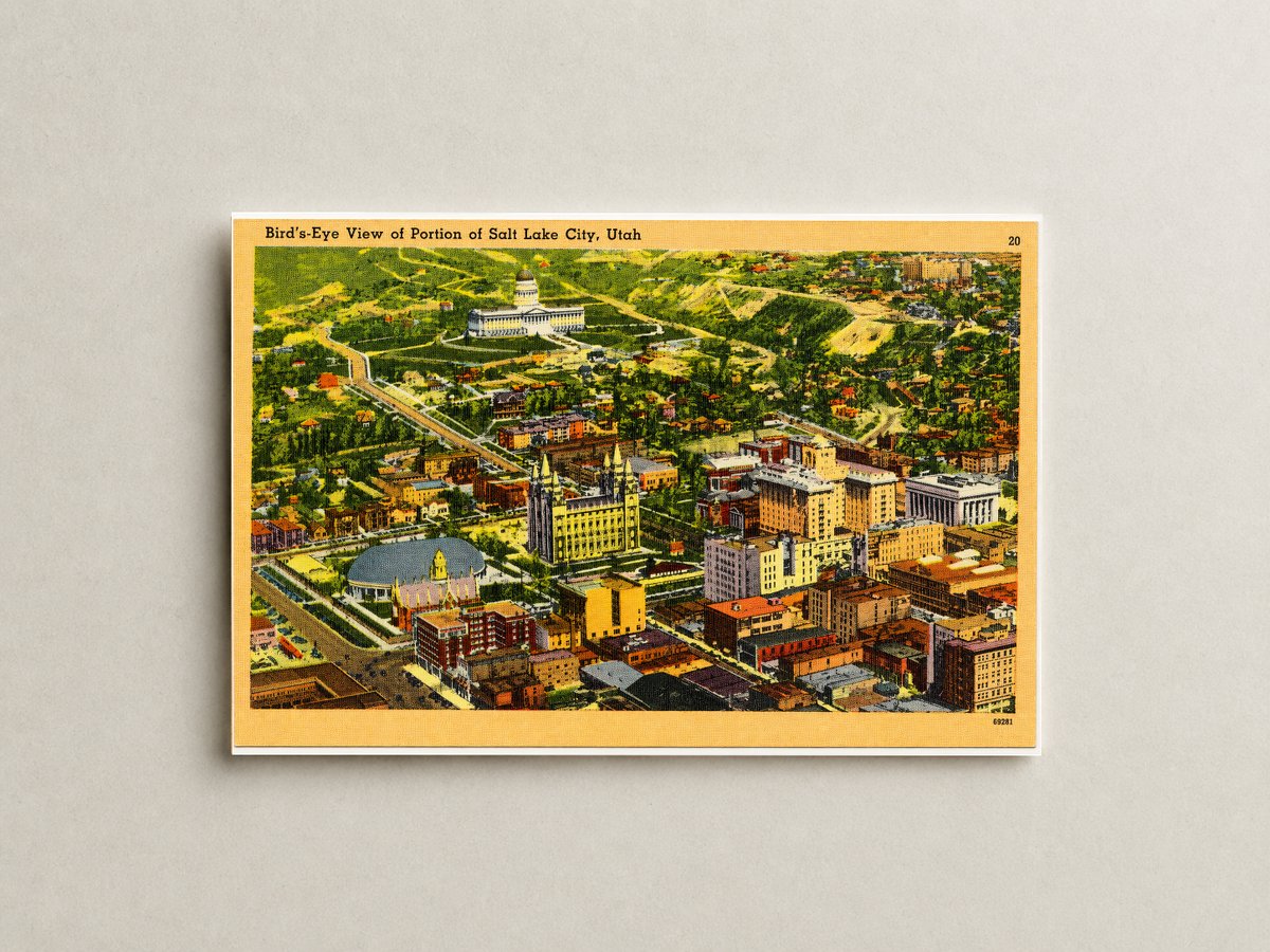 Salt Lake City, UT: Bird's-eye view of portion of Salt Lake City