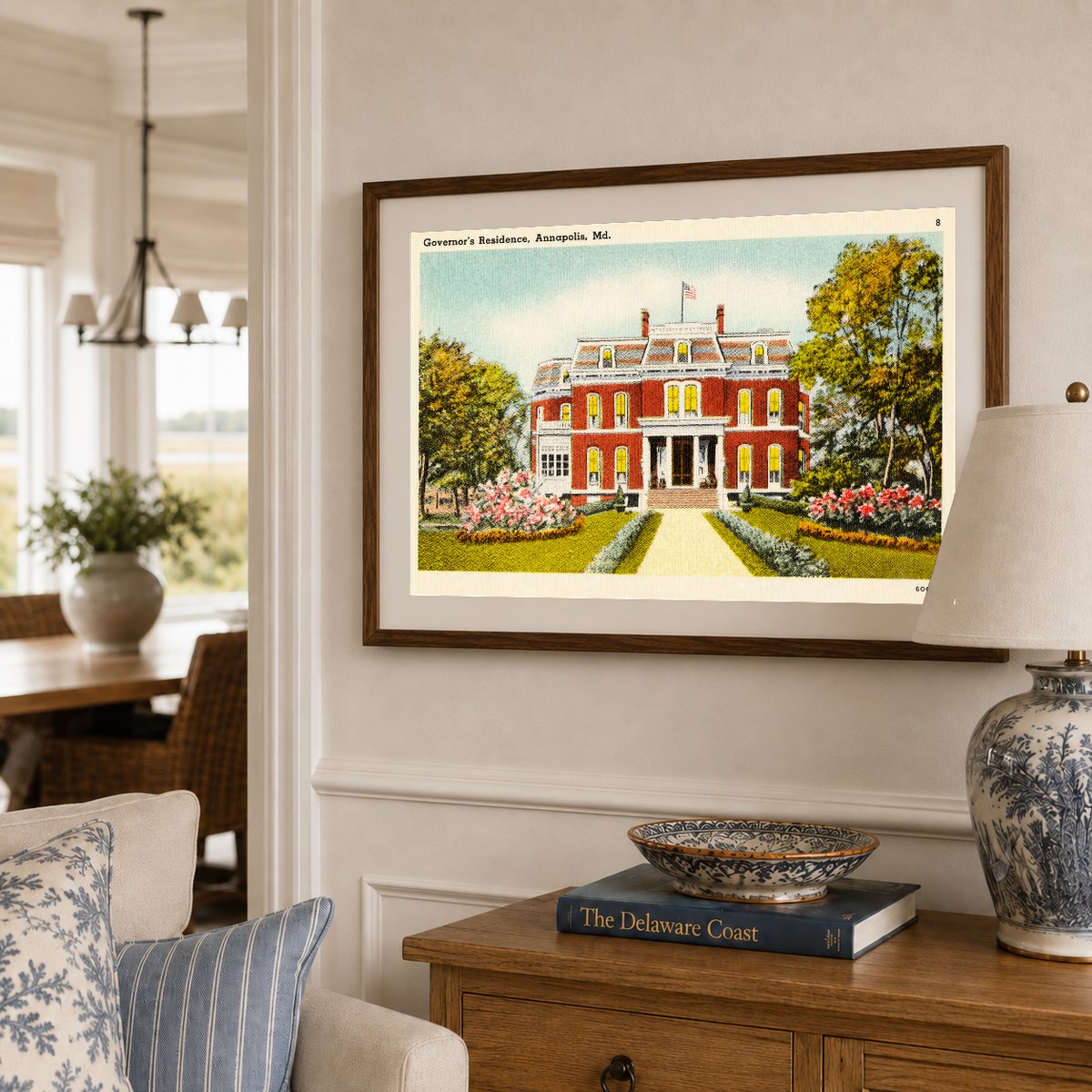 Governor's residence, Annapolis, MD — Vintage Maryland Postcard