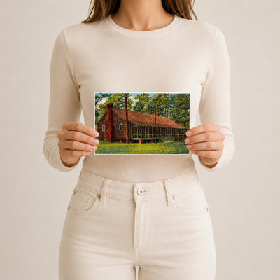Club house on golf course along Pocomoke River, Pocomoke City, MD — Vintage Maryland Postcard