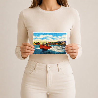 Coeur d'Alene Lake, ID: Speed boat, Lake Coeur d'Alene