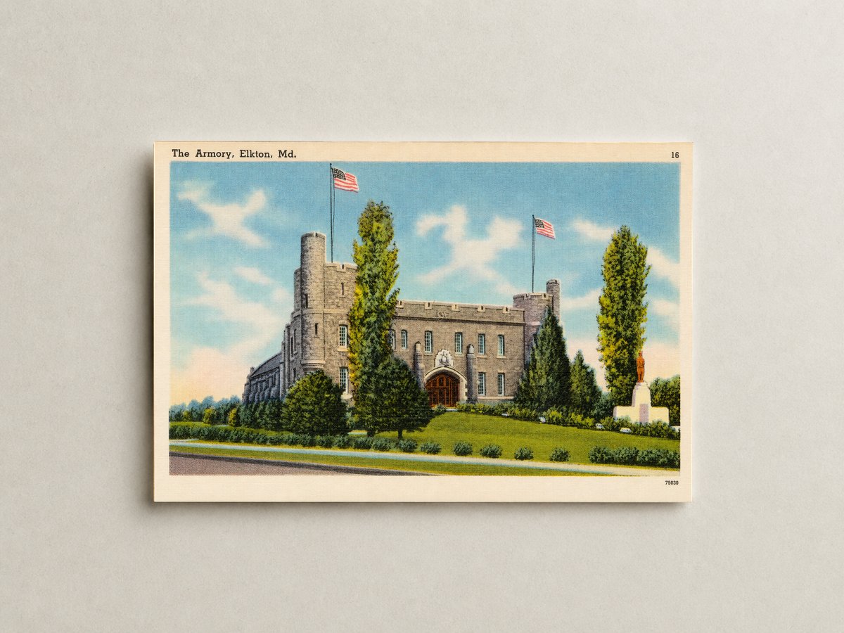 The Armory, Elkton, MD — Vintage Maryland Postcard