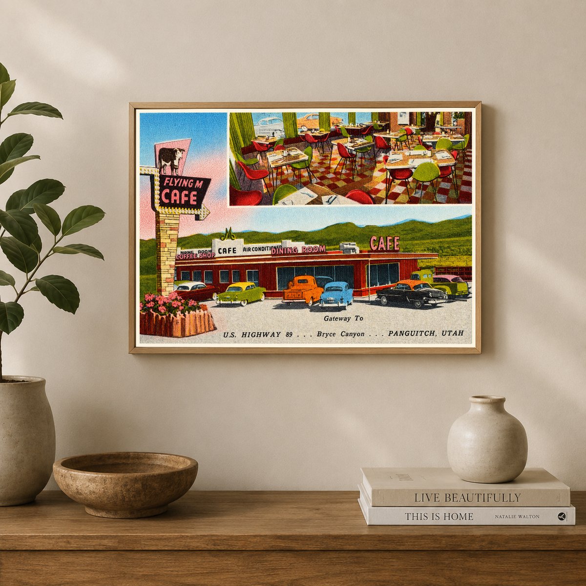 Panguitch, UT: Flying M Café, U.S. Highway 89... Gateway to Bryce Canyon... Panguitch