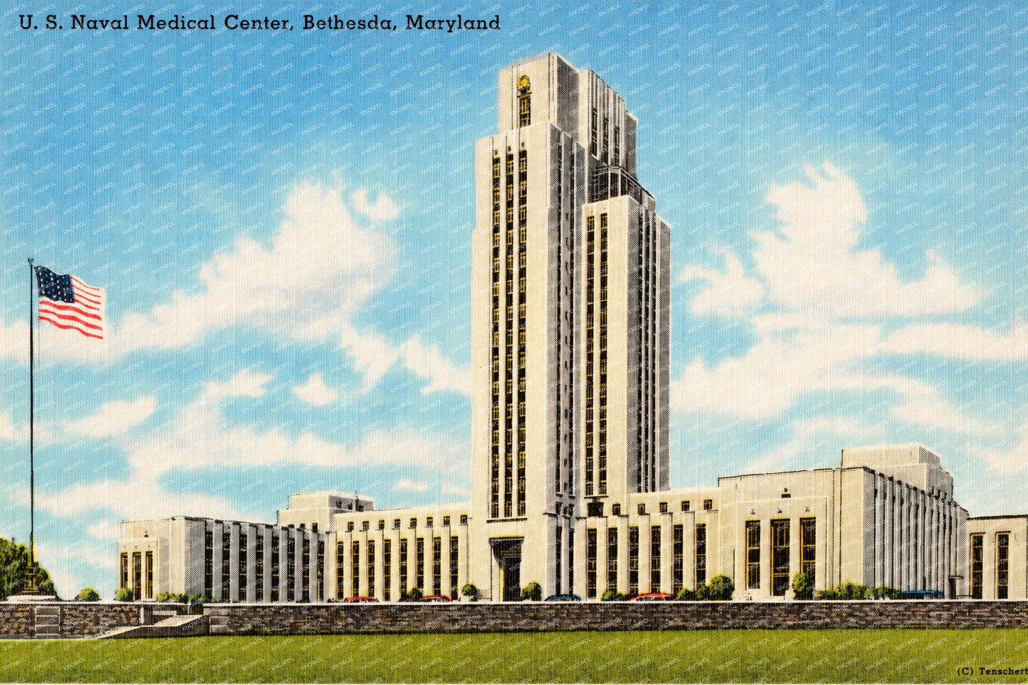 U. S. Naval Medical Center, Bethesda, Maryland — Vintage Maryland Postcard