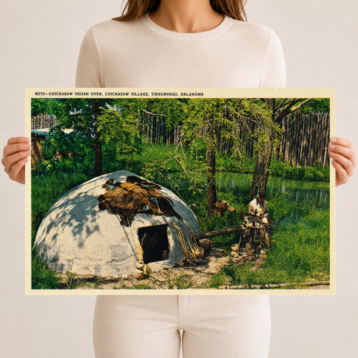 Tsa La Gi Indian Village, OK: A Cherokee medicine man or Dida:hnvwi:sg (I)