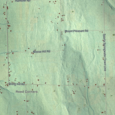 Close-up of the map of Sparta, New York print showing street and building detail