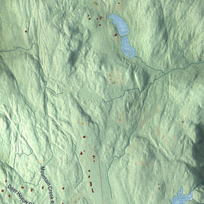 Close-up of the map of Union Vale, New York print showing street and building detail