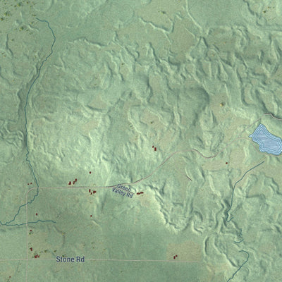 Close-up of the map of Summit, Langlade County, Wisconsin print showing street and building detail