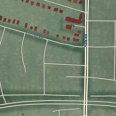 Close-up of the map of Cedarcroft, Maryland print showing street and building detail