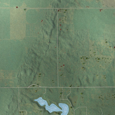 Close-up of the map of Lincoln, Adams County, Wisconsin print showing street and building detail