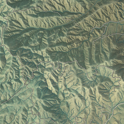 Close-up of the map of Lake Elsinore, California print showing street and building detail
