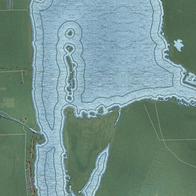 Close-up of the map of Bruce, Chippewa County, Michigan print showing street and building detail