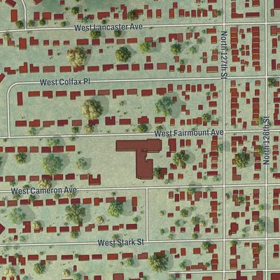 Close-up of the map of Butler, Waukesha County, Wisconsin print showing street and building detail