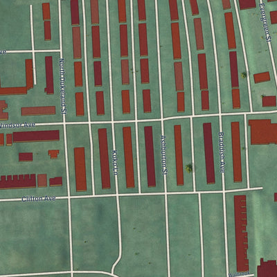 Close-up of the map of Panway-Braddish Avenue, Maryland print showing street and building detail