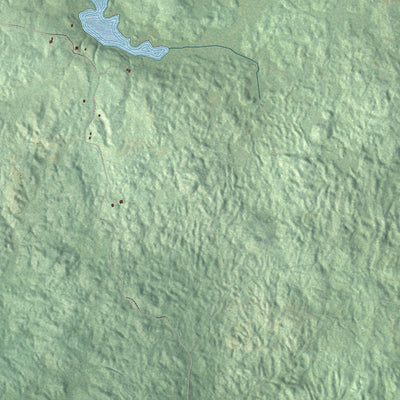 Close-up of the map of Hartwick, Michigan print showing street and building detail
