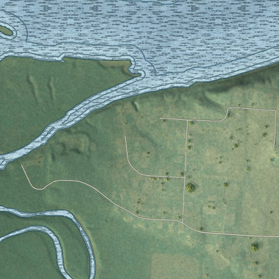 Close-up of the map of Central City, Arkansas print showing street and building detail