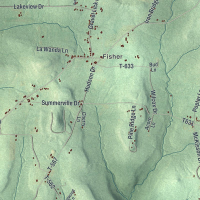 Close-up of the map of Millcreek, Clarion County, Pennsylvania print showing street and building detail