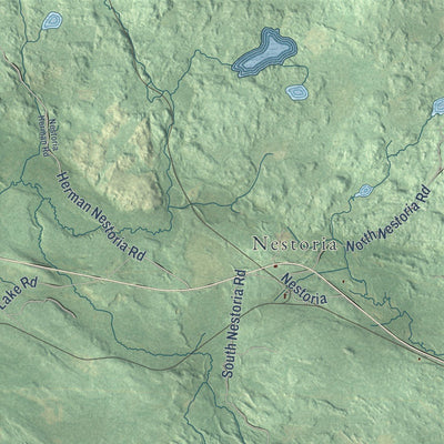 Close-up of the map of Covington, Michigan print showing street and building detail