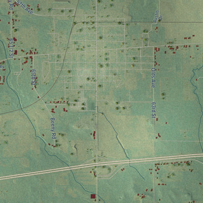 Close-up of the map of Hartford, Van Buren County, Michigan print showing street and building detail