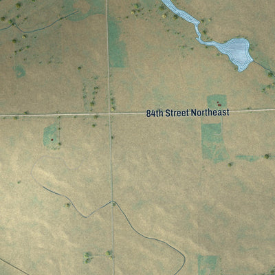 Close-up of the map of Loma, North Dakota print showing street and building detail
