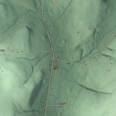 Close-up of the map of Birdsall, New York print showing street and building detail