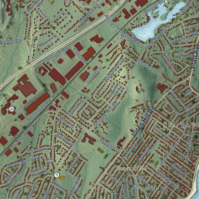 Close-up of the map of West Haven, Connecticut print showing street and building detail