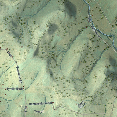 Close-up of the map of Windham, Bradford County, Pennsylvania print showing street and building detail