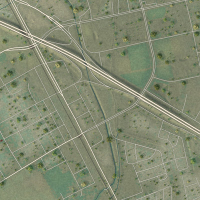 Close-up of the map of Mesilla, New Mexico print showing street and building detail
