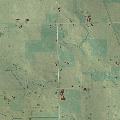 Close-up of the map of Metomen, Wisconsin print showing street and building detail