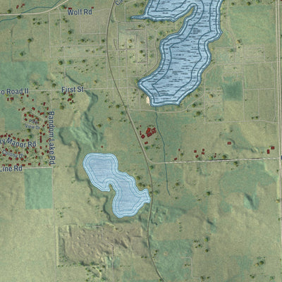 Close-up of the map of Sherman, Sheboygan County, Wisconsin print showing street and building detail